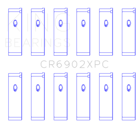 King Engine Bearings Nissan VQ35HR/VQ37VHR/VR30DTT (Size +.026) pMaxKote Rod Bearing Set - CR6902XPC.026