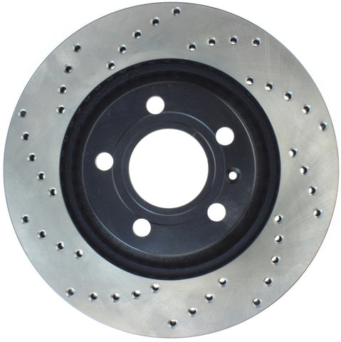 StopTech 04-09 Audi S4 Rear Right Drilled Rotor - 128.33088R