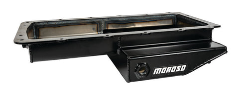Moroso Ford 5.0 Coyote/Cobra (w/Rear Sump) Road Race Baffled Wet Sump 9.5qt 4.5in Steel Oil Pan - 20570