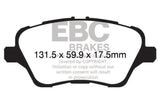 EBC 13+ Ford Fiesta 1.6 Turbo ST Ultimax2 Front Brake Pads - UD1730