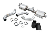 AWE Tuning 2018+ Jeep Wrangler JL/JLU Tread Edition Axle-Back Dual Exhaust - Diamond Black Tips - 3015-33001
