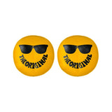 KC HiLiTES Retro 8in Round Yellow Vinyl Light Cover w/ Black KC The Original Logo (Pair) - 5805