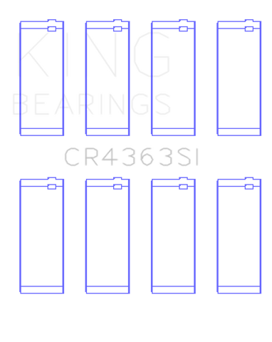 King GM 134 DOHC Ecotec 2.2L Connecting Rod Bearings - Set of 4 Pairs - CR4363SI