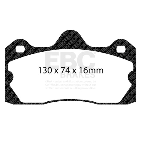EBC 10+ Lotus Evora 3.5 Redstuff Rear Brake Pads - DP3060C