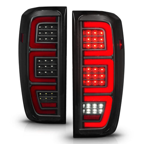 ANZO 19-23 GMC Sierra 1500/2500HD/3500HD Smoke Black Replacement Full LED Bar Tail Light - 311458