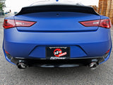 aFe POWER Takeda 2.5in 304 SS Axle-Back Exhaust w/ Carbon Fiber Tips 17-19 Infiniti Q60 V6-3.0L (tt) - 49-36133NM-C