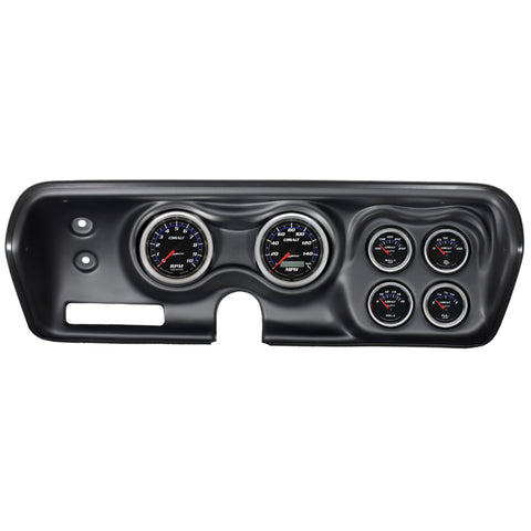 Autometer Cobalt 71-74 Charger/ GTX/ Road Runner Dash Kit 6pc Tach/MPH/Fuel/Oil/WTMP/Volt - 7030-CB