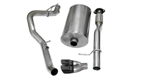 Corsa 2007-2009 Chevrolet Avalanche 6.0L V8 3in Cat-Back Single Side w Twin 4in Black Pro-SeriesTips - 14246BLK