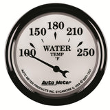 AutoMeter Gauge Water Temp 2-1/16in. 250 Deg. F Elec Old Tyme White II - 1237
