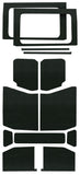 DEI 18-23 Jeep Wrangler JL 4-Door Boom Mat Complete Headliner Kit - 13 Piece - Black - 50178