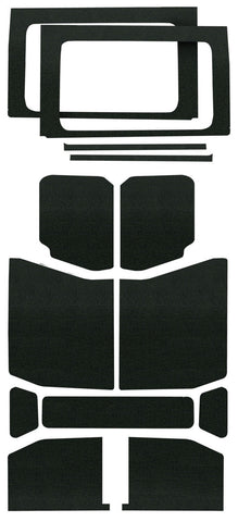 DEI 18-23 Jeep Wrangler JL 4-Door Boom Mat Complete Headliner Kit - 13 Piece - Black - 50178