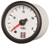Autometer Stack 52mm 0-280 Ohm Programmable Pro Stepper Motor Fuel Level Gauge - White - ST3365