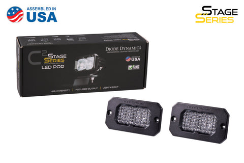 Diode Dynamics Stage Series 2 In LED Pod Sport - White Fog Flush ABL (Pair) - DD6424P