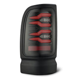 AlphaRex 94-01 Dodge Ram 1500/2500/3500 LUXX-Series LED Tail Lights - Black/Red - 643003