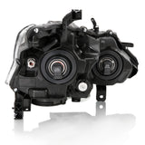 ANZO 2013-2015 Nissan Altima Projector Headlight Chrome Amber - 121550