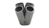 Vibrant 4 into 1 SS Turbo Mani Collector for T25 T28 in Flange 48mm Pipe OD 4.5in tall 58mmx45mm out - 2455