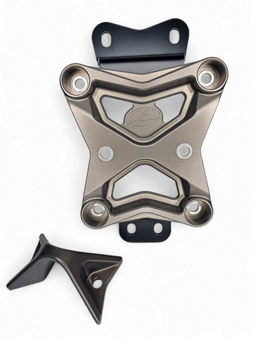 Elektric Offroad 2022+ Can Am X3 Maverick 10 Bolt Radius Rod Plate With Pull Hook (Gun Metal) - RRP210015