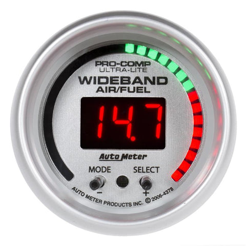 Autometer Ultra-Lite 52mm Air/Fuel Ratio Pro Plus Digital w/ Peak & Warning Gauge - 4397