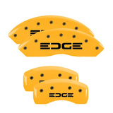 MGP 4 Caliper Covers Engraved F & R Oval Logo/Ford Yellow Finish Black Char 2009 Ford Explorer - 10041SFRDYL