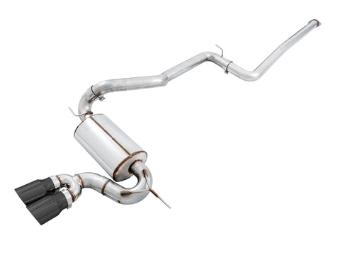 AWE Tuning Ford Focus ST Touring Edition Cat-Back Exhaust - Non-Resonated - Diamond Black Tips - 3015-33092