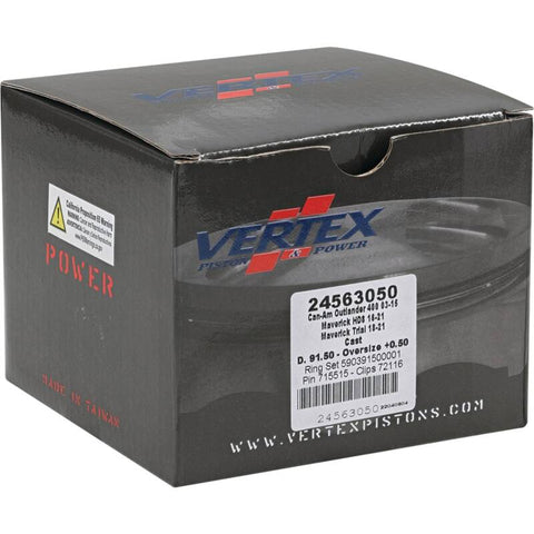 Vertex Piston 2011 Can-Am Commander 800 800cc +0.50mm Oversized Cast Replica Piston Kit - 24563050