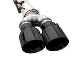 AWE Tuning 22-23 GMC Sierra 1500 AT4X 6.2L 0FG Catback Split Dual (Flat Bumper) - Diamond Black Tips - 3015-43284