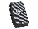 aFe 20-26 GM Trucks L6 3.0L Transmission Pan - Black w/ Machined Fins - 46-71420B