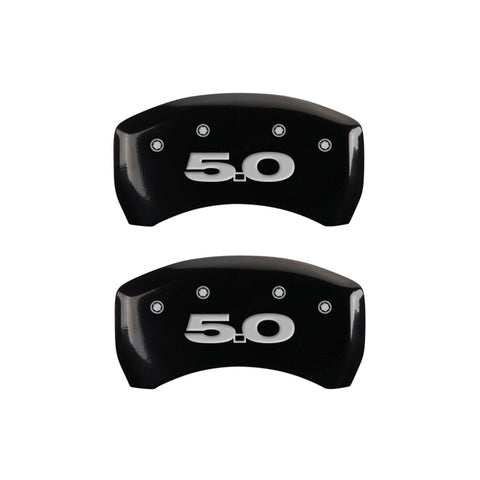 MGP Rear set 2 Caliper Covers Engraved Rear 50 Black finish silver ch - 10010RM50BK