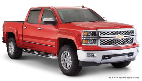 Bushwacker 15-18 Chevy Silverado 2500 HD Fleetside Pocket Style Flares 4pc 78.8/97.8in Bed - Black - 40957-02