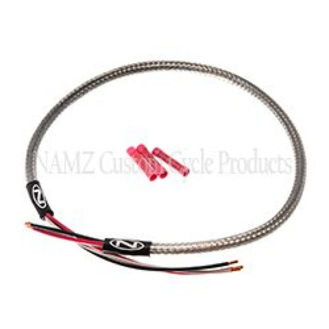 NAMZ Headlight Harness (SS Braided & Clear Coated - Stock Length) - NHH-1801
