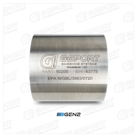 GESI G-Sport 400 CPSI GEN 2 EPA Compliant 4in x 4in High Output Substrate Only- 350-500HP - 50200