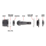 Synergy 03-13 Dodge Ram 1500/2500/3500 HD 4x4 Knurled Adjustable Ball Joint Kit - 4123KN