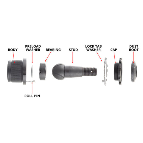 Synergy 03-13 Dodge Ram 1500/2500/3500 HD 4x4 Knurled Adjustable Ball Joint Kit - 4123KN