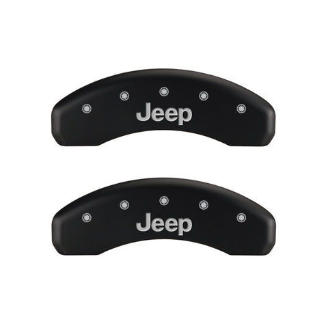 MGP 4 Caliper Covers Engraved Front & Rear JEEP Red finish silver ch - 42014SJEPRD