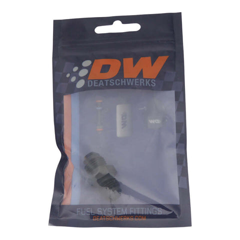 DeatschWerks 6AN Male Flare to 6AN Male Flare Coupler - Anodized Matte Black - 6-02-0202-B