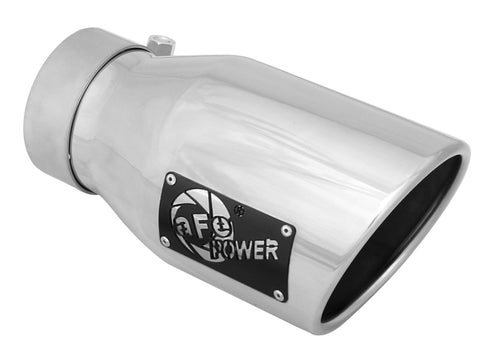 aFe MACH Force-Xp 3in Inlet x 4-1/2in Outlet x 9in Length 304 Stainless Steel Exhaust Tip - 49T30451-P09