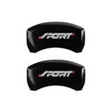 MGP 4 Caliper Covers Engraved Front & Rear No bolts/Sport Black finish silver ch - 10229SSP1BK