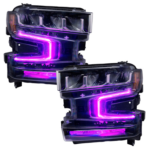 Oracle 19-21 Chevy Silverado 1500 RGB+W Headlight DRL Kit - w/ Simple Controller - 1441-504