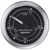 Autometer Chrono 2-1/16in 30INHG-30PSI Vacuum/Boost Gauge - 8159