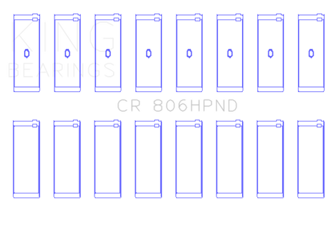 King Chrysler 361ci/383ci (Size .001) Performance Rod Bearing Set - CR806HPND001