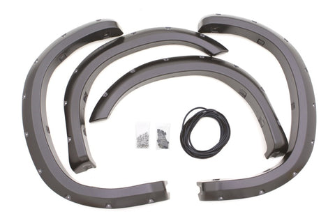 Lund 07-13 Toyota Tundra RX-Rivet Style Textured Elite Series Fender Flares - Black (4 Pc.) - RX602T
