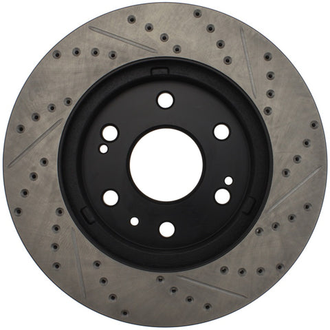 StopTech 05-10 GMC Sierra 1500 (w Rear Drum) / 07-09 GMC Yukon Front Right Slotted & Drilled Rotor - 127.66057R