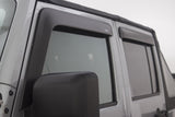 AVS 07-18 Jeep Wrangler (2 Door) Ventvisor & Aeroskin Deflector Combo Kit - Matte Black - 56020060