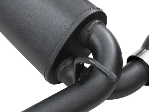 aFe Rebel Series 409 Stainless Steel Cat-Back Exhaust 18-21 Jeep Wrangler JL 2.0L (t) - Black Tip - 49-48096-B