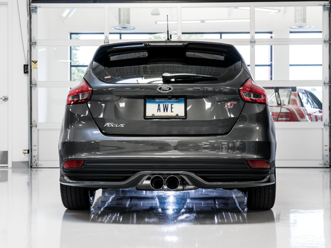 AWE Tuning Ford Focus ST Touring Edition Cat-Back Exhaust - Resonated - Diamond Black Tips - 3020-33040