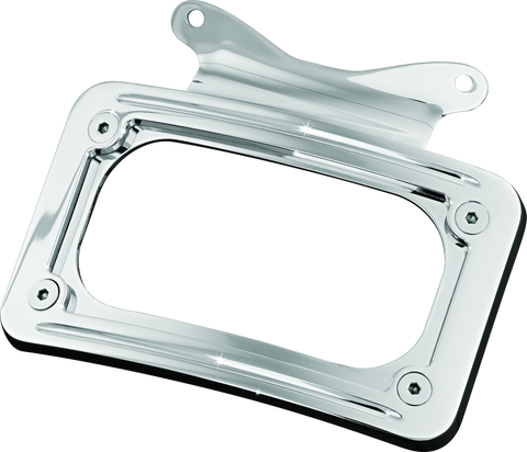 Kuryakyn Curved License Plate Mount Chrome - 3157
