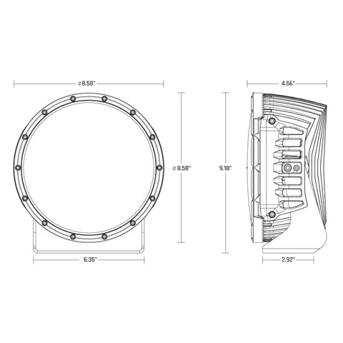 Rigid Industries 360-Series 9in LED Off-Road Spot Beam - RGBW - 36422