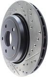 StopTech 12-15 Jeep Cherokee SRT8 Sport Slotted & Drilled Rear Driver Side Brake Rotor - 127.58009L
