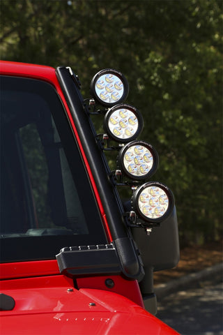 Rugged Ridge 07-18 Jeep Wrangler JK Elite Fast Track Windshield Light Bar Mount w/o Crossbar - 11232.52