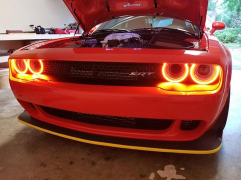 Oracle 15-21 Dodge Challenger LED Waterproof Halo Kit - Red - 3990-003